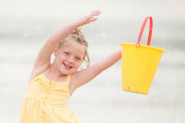 Smiling child on beach